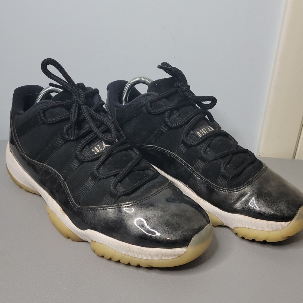 Nike Air Jordan 11 Retro Low Barons Mens Casual Shoes Black  528895-010 Sz 11